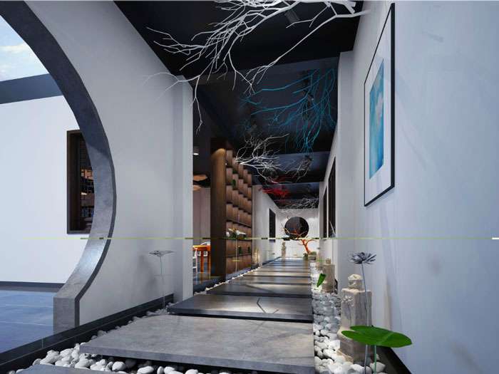 國學(xué)館展廳裝修設(shè)計(jì)效果圖