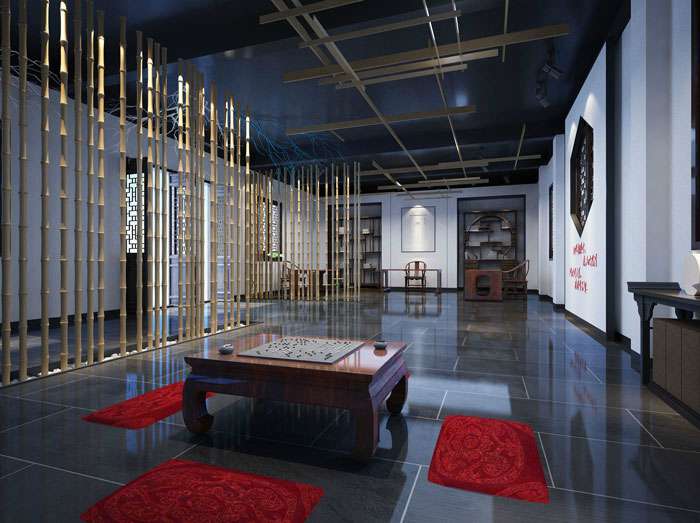 國學(xué)館展廳裝修設(shè)計(jì)效果圖